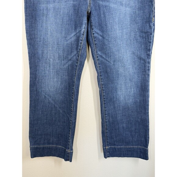 Cabi Patch Pocket Wide Leg Denim Jeans Womens Size 12 70's Retro #4151R Flare - Picture 5 of 14